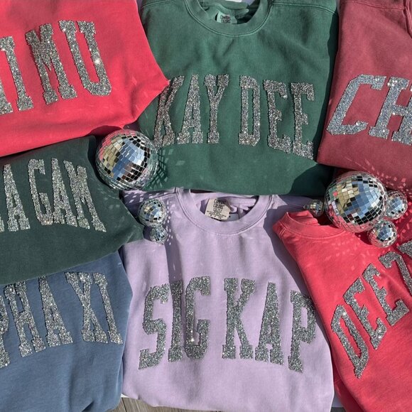 Alpha Gam Beaded Sorority Sweatshirt - Picture 3 of 3